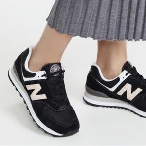 Black New Balance 574 Sneakers